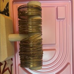 Elegant Gold Bangle Set